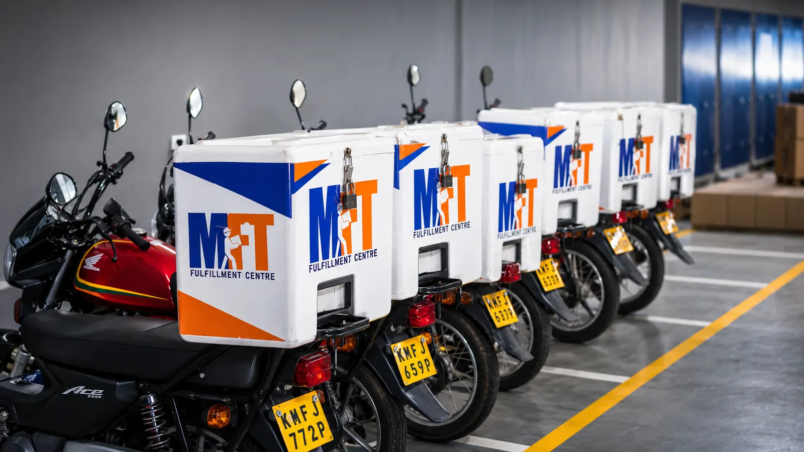 MFT branded delivery motorbike lineup
